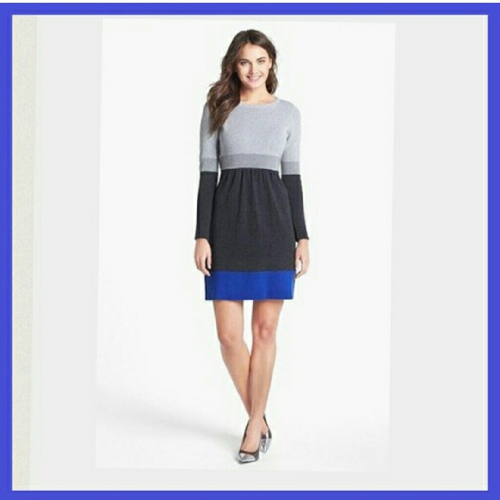 Last chance 🎌[Eliza J] 3/4 sleeve black blue gray dress small